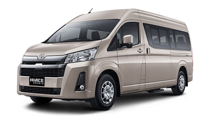 Sewa Toyota Hiace Premio plus driver di Malang